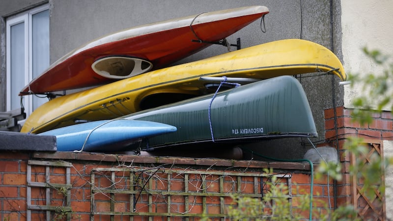 Canoes at a house on Malahide Road, Artane.Photograph by Crispin Rodwell for the Irish Times
