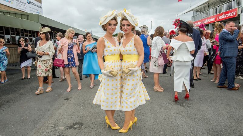 Twins Davinia and Dawn Knight (32) from Co Laois. Photograph: Brenda Fitzsimons