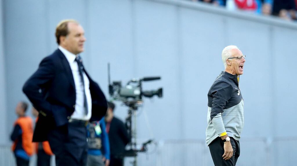 Ireland manager Mick McCarthy felt a draw was not a bad result in the Euro 2020 qualifier against Georgia in Tbilisi. Photo: Ryan Byrne/Inpho