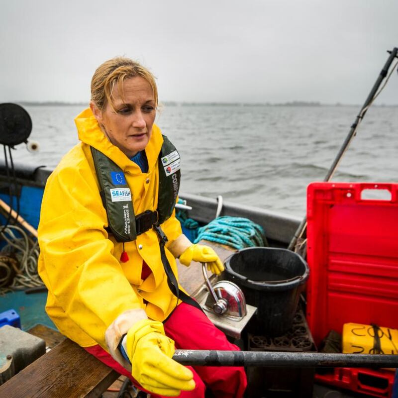 Anne Marie McStocker on Lough Neagh. Photograph: Liam McBurney