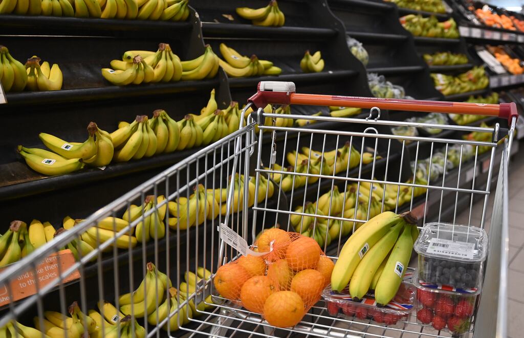For all families with children, food is the largest household cost. Photograph: EPA