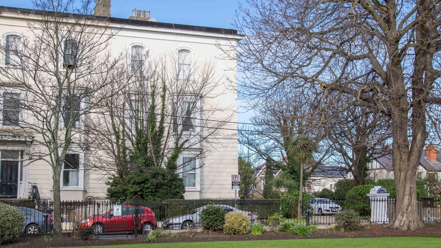 Number 1 Crosthwaite Park West, Dún Laoghaire: end-of-terrace house has quarter of an acre of grounds