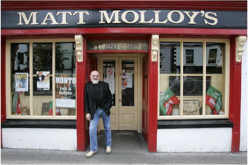 Matt Molloy of the Chieftains, at his pub in Westport. Photograph: Dara Mac Dónaill