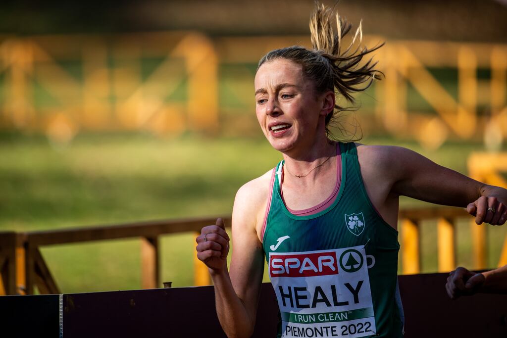 Ireland’s Sarah Healy took gold in the 1,500m at the Continental Gold Tour in Turku, Finland. Photograph: Sasa Pahic Szabo/Inpho