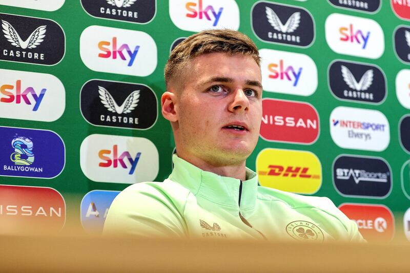 Ireland's Evan Ferguson. Photograph: Ryan Byrne/Inpho