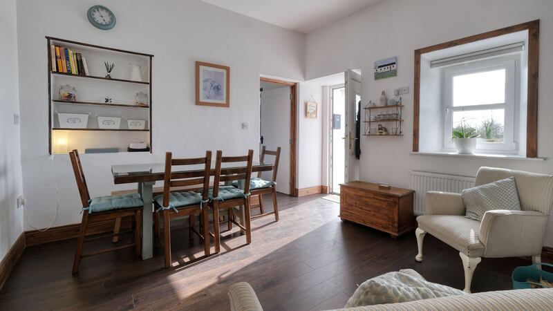 The open-plan living/dining area.