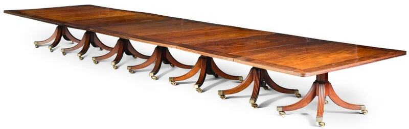 A regency rosewood-banded mahogany table is guided at £120,000. Photograph: Sotheby’s