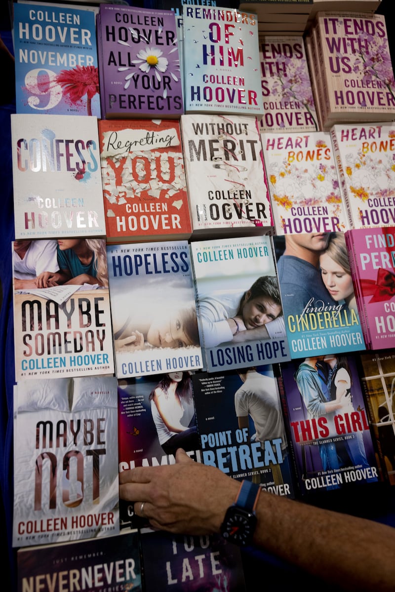 In 2022 alone, Colleen Hoover’s novels sold 14.3 million copies and in total, more than 24 million copies to date. Photograph: Allison V Smith/The New York Times