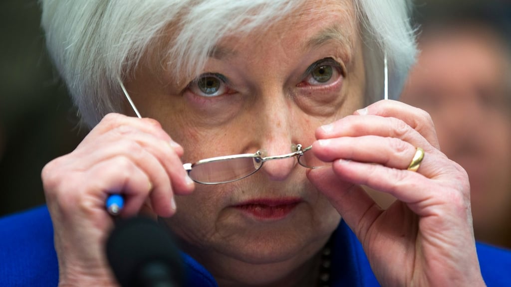 Fed chairwoman Janet Yellen: cautious assessment and emphasis on global risks marked a contrast to the more optimistic tone in December, when she hailed the Fed’s decision to raise rates. Photograph: Jim Lo Scalzo/EPA