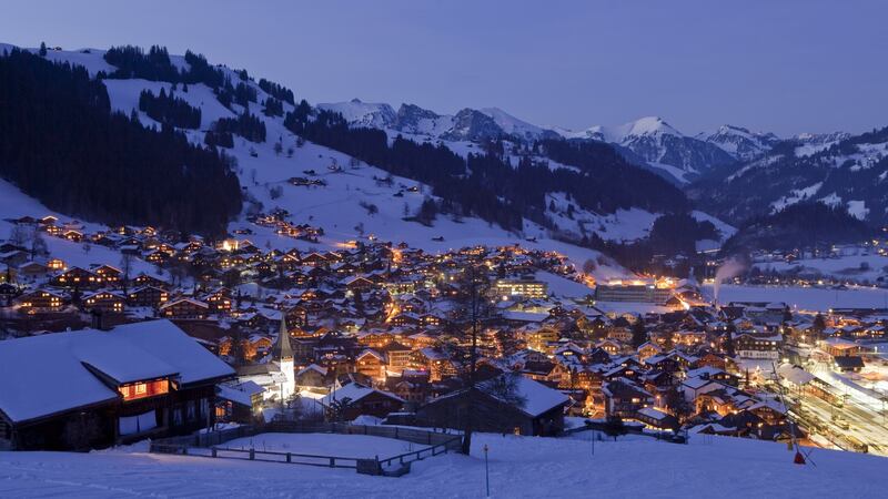 Gstaad at dusk