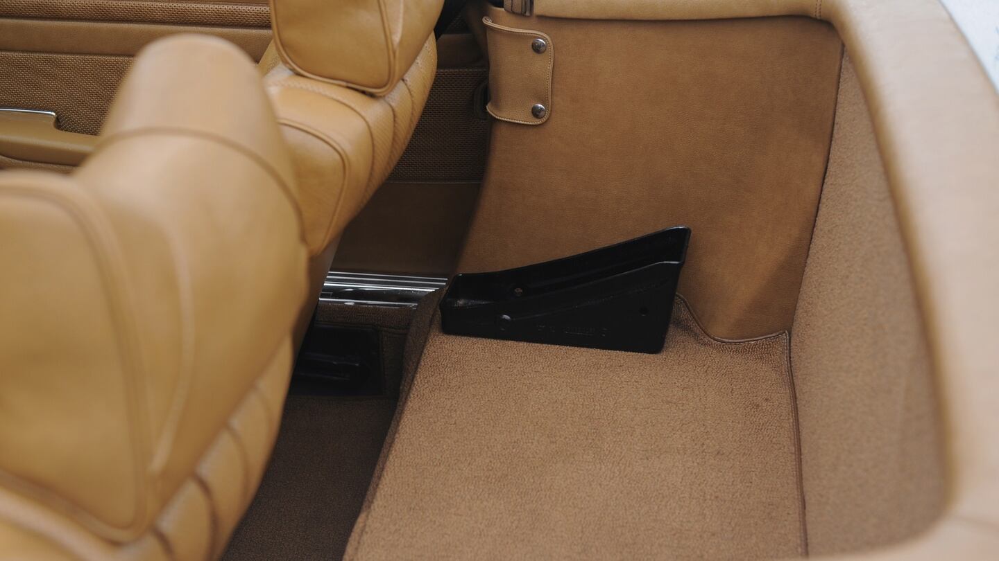 Close-up of the interior trim to the rear. The Merc was acquired by the current Irish owner in 2007 and has not been driven since.