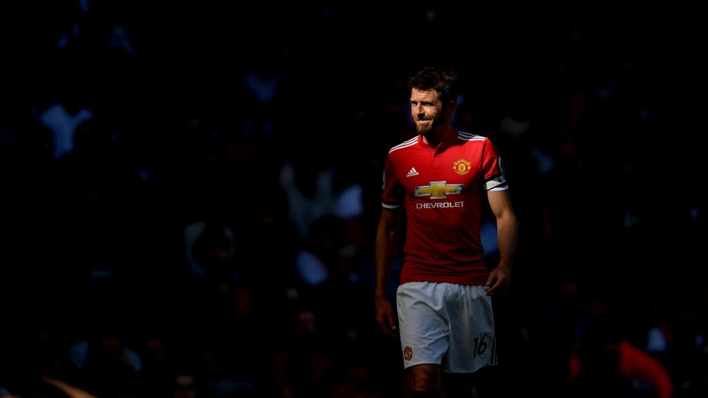 Michael Carrick of Manchester United in action during his final Premier League game for the club against Watford. Carrick has spoken in a new book about how down he felt following the 2009 Champions League final. Photo: Ross Kinnaird/Getty Images