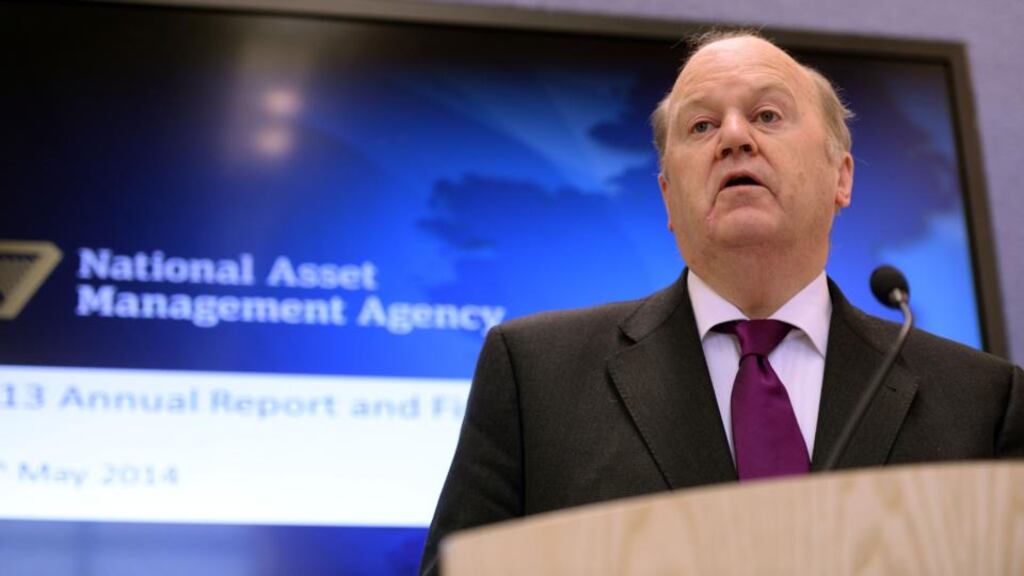 Speaking at the launch of the agency’s report yesterday, Minister for Finance Michael Noonan said the liquidation had been successful. “There is likely to be a small surplus for unsecured creditors,” he added. Photograph: Dara Mac Dónaill