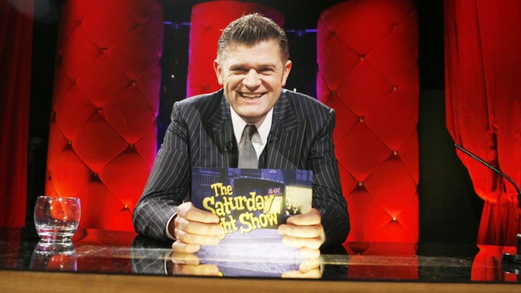 Brendan O’Connor on the set of ‘The Saturday Night Show’, which was axed by RTÉ One controller Adrian Lynch to  make way for a new Ray D’Arcy vehicle.