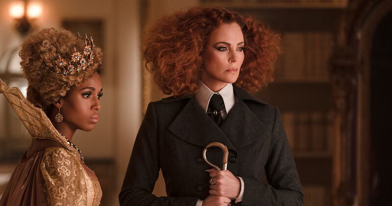 Kerry Washington and Charlize Theron in The School of Good and Evil. Photograph: Netflix