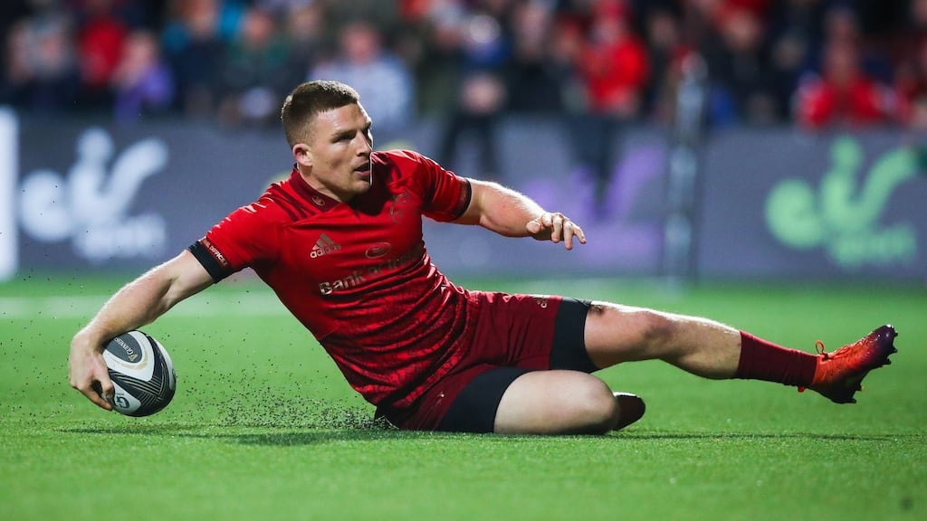 Andrew Conway: could face a scrap for a place in the Ireland squad with the likes of Chris Farrell and Will Addison. Photograph: Tommy dickson/Inpho