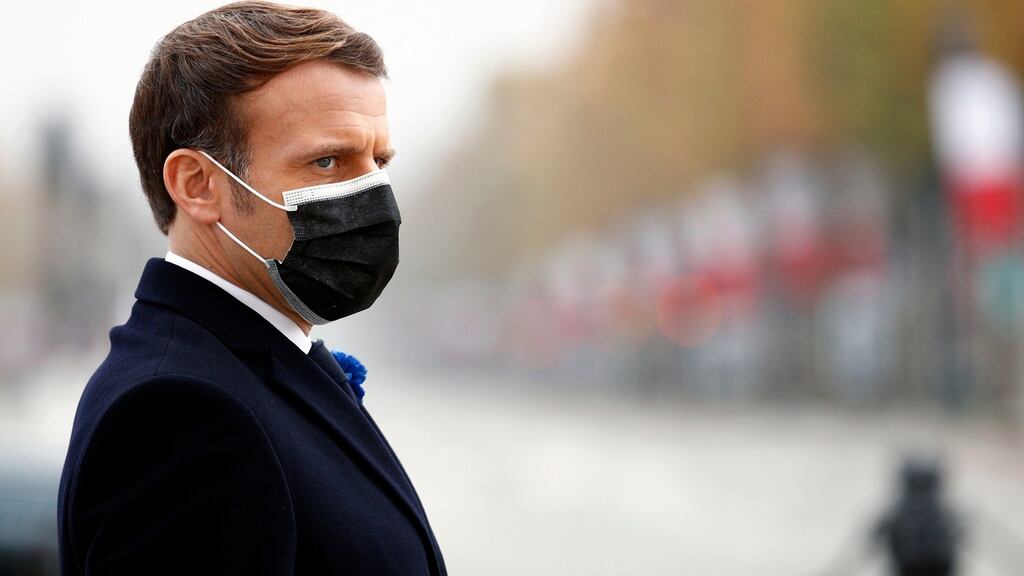 French president Emmanuel Macron:  Citizens ‘won’t be able to accept for a long time that internal borders are kept open if we do not reform the Schengen area in depth’. Photograph: AP