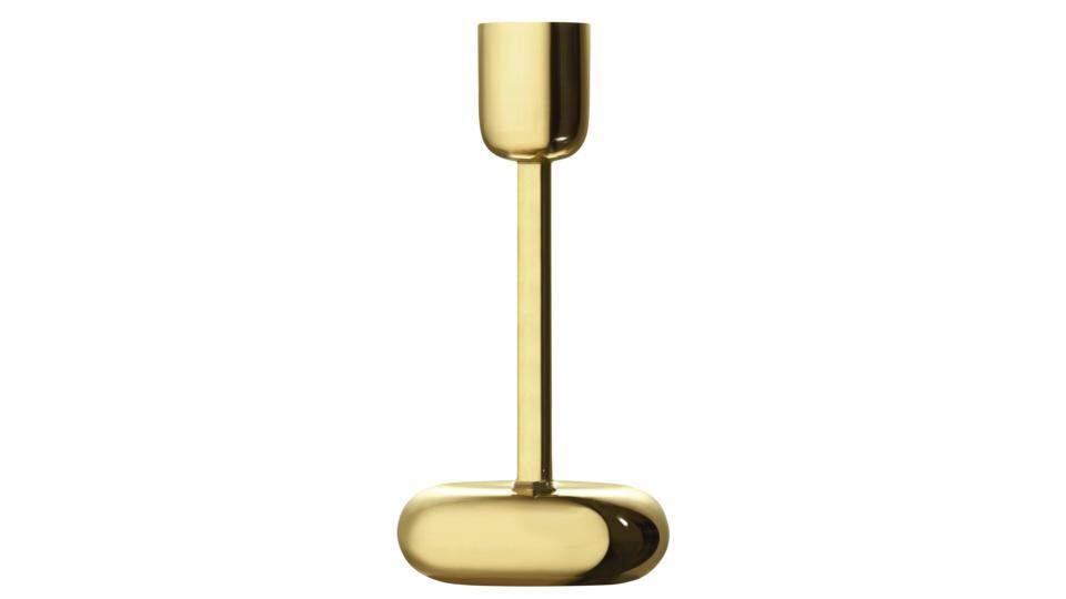 THREE OF THE BEST . . . METALLICA Warm up get-togethers with a couple of well-placed brass candlesticks from Irish online retailer Inreda (01-4760362, inreda.ie). This Italia design comes in two sizes: large, 18.3 cm tall, costs €113, and small, 10.7cm high, costs €53.