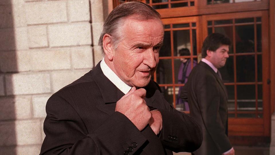 The former taoiseach Albert Reynolds leaving the High Court in 1996. Photograph: Frank Miller/The Irish Times