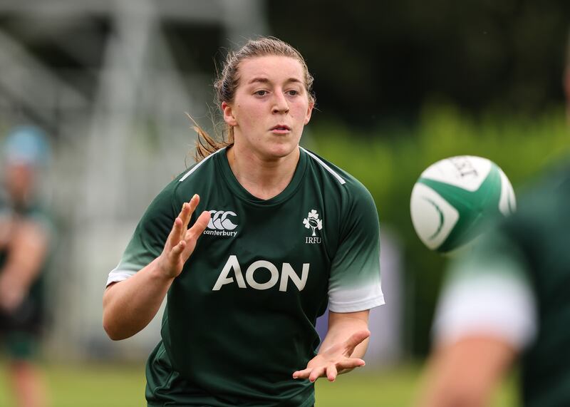 Ireland's Claire Boles training at the IRFU High Performance Centre in Dublin. Photograph: INPHO/ Ben Brady