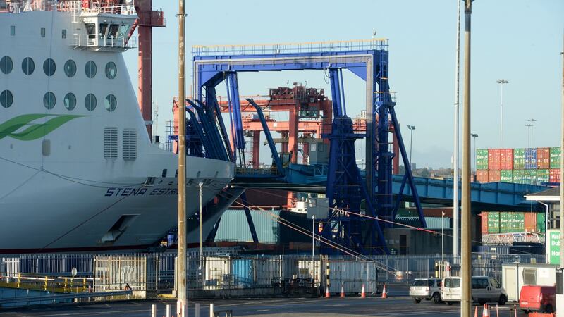 Cars and lorries arriving from the UK passed without a hitch through the European Union’s new trade border inside Dublin Port. File photograph: Alan Betson