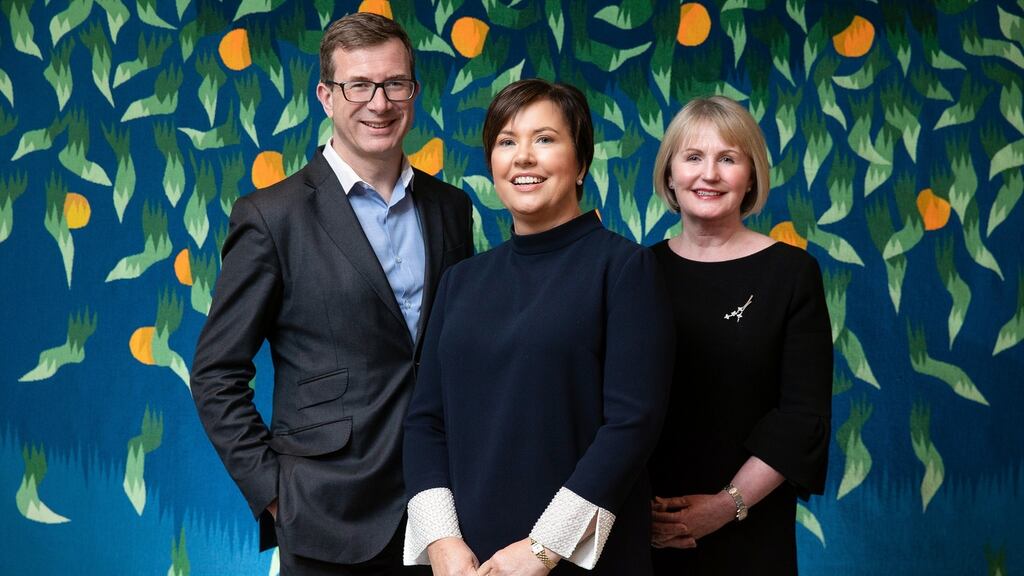 A&L managing partner Julian Yarr, incoming chairwoman Eileen Roberts and outgoing chair Catherine Duffy