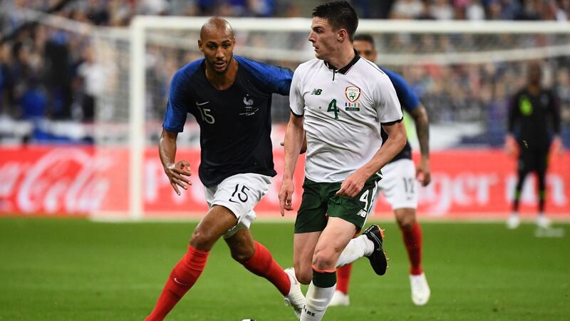 Declan Rice should probably be spared the Paul McGrath comparisons ... for now. Photo: Franck Fife/Getty Images