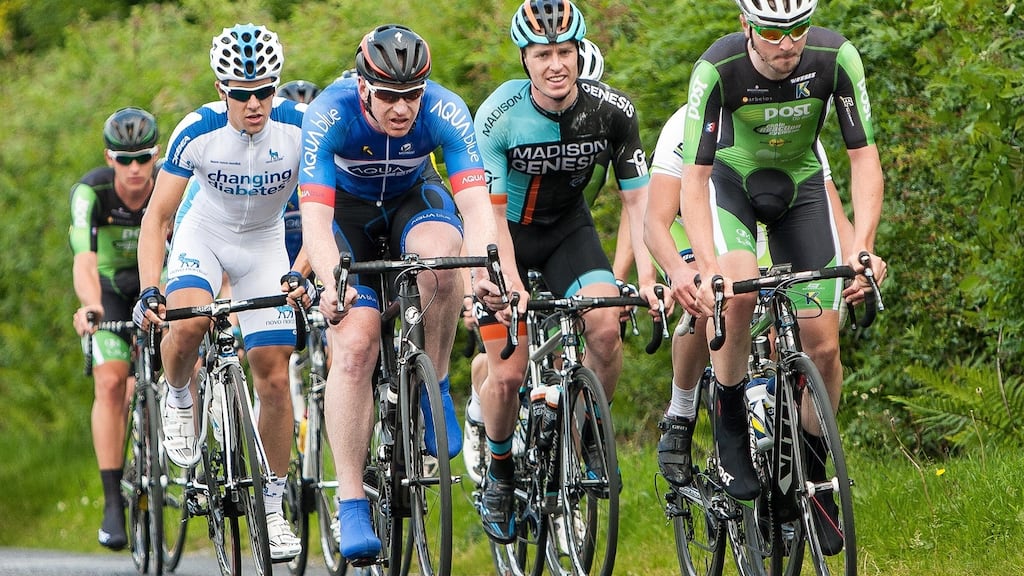 Jack Wilson (right) has been named in the An Post Chain Reaction team for the Rás. Photograph: Ciaran Fallon/Inpho