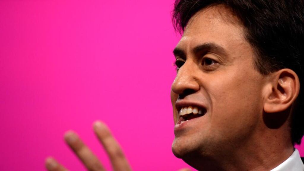 Ed Miliband, whose leadership is under fresh pressure amid claims of a plot to oust him and an attack by the left-wing magazine New Statesman. Photograph: Owen Humphreys/PA Wire