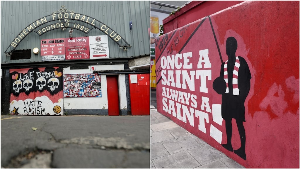 Composite image of Dalymount Park (left) and Richmond Park (right). Photos: Inpho