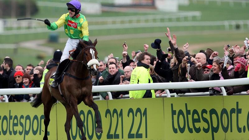 Ruby Walsh and Kauto star win the 2009 Cheltenham Gold Cup. Photograph: Dan Sheridan/Inpho