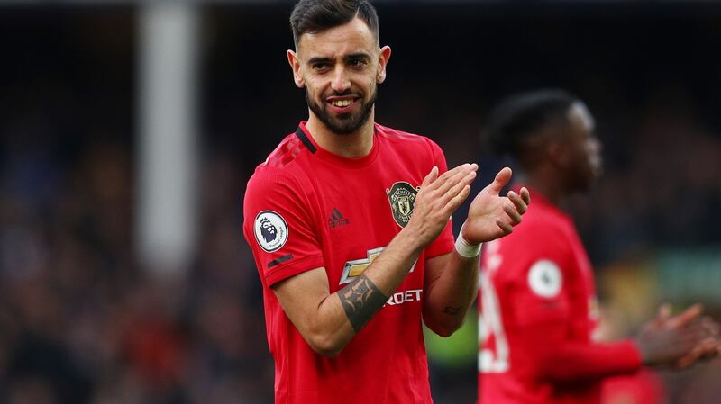 Bruno Fernandes will start for Manchester United against City on Sunday. Photograph: Jan Kruger/Getty