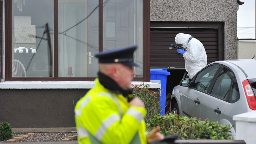 The scene at Murmont Avenue, Cork city where a 60-year-old woman died and her husband suffered serious injuries. Photograph: Daragh Mc Sweeney/Provision
