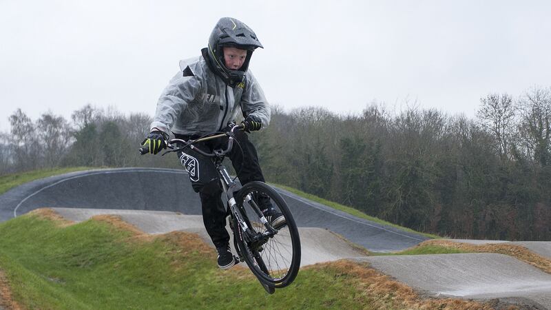 Ryan Quinn (11) from Lucan, National BMX Champion two years running. Photograph: Dave Meehan