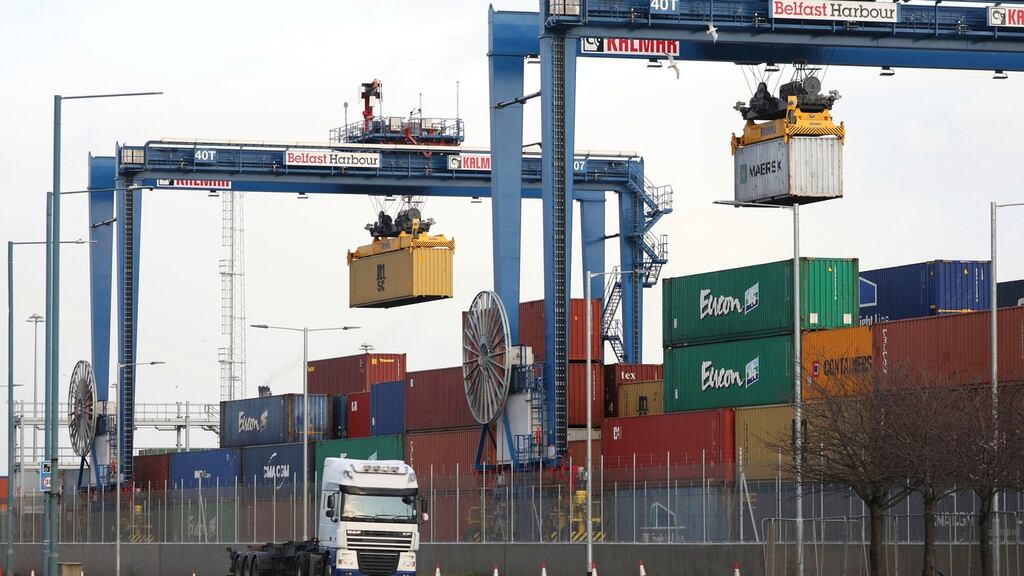 Given that Northern Ireland will abide by EU regulations and the rest of the UK will not, checks of some kind are needed on goods entering Northern Ireland from Britain.  Photograph: Peter Morrison/AP