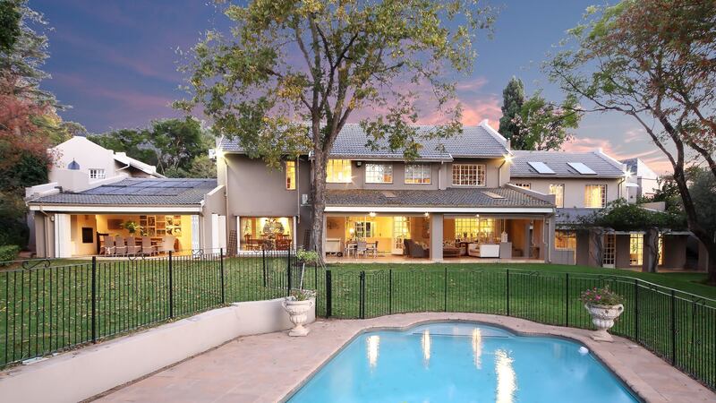 This  Johannesburg five-bedroom home is in a private gated community in Gauteng.