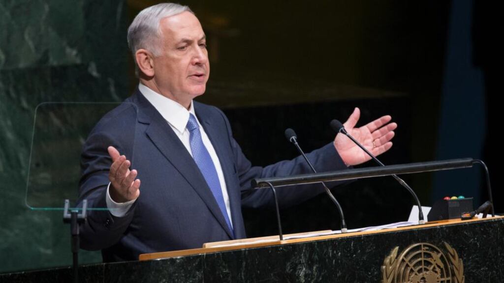 ‘Back at the United Nations, Israel’s Prime Minister Binyamin Netanyahu was explaining that any apparent differences between Isis, Hamas, Iran, Hizbollah, the Assad regime, the Palestinian Authority, etc, etc, were entirely illusory.’ Photograph: John Minchillo/AP