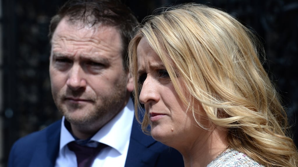 Patient advocate Mark Molloy, pictured with his wife Roisin, said he feels ‘let down’ by Minister for Health Simon Harris and Taoiseach Leo Varadkar over the under-funding of the national maternity strategy. Photograph: Cyril Byrne