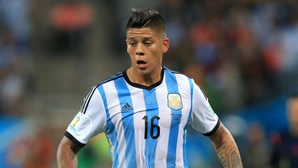 Argentina defender Marcos Rojo has suggested his move to Manchester United is imminent, describing it as a ‘dream’ to play for the Old Trafford club. Photograph: Mike Egerton/PA Wire.