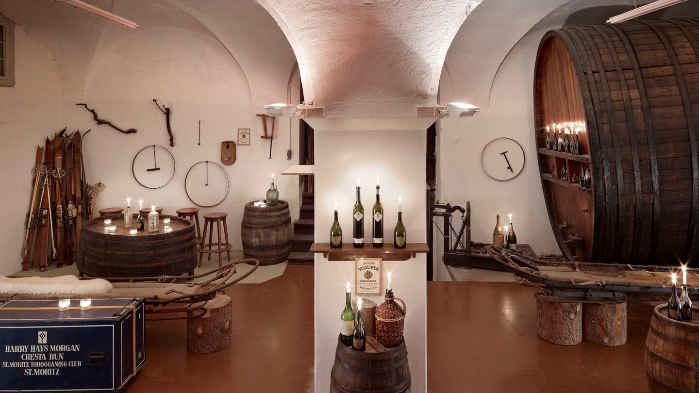 In the hotel’s cellar is a host of old skis. The original skiers came from Britain at the birth of Alpine skiing in the 1860s and the skis were left behind at the outbreak of the first World War.