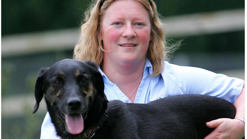 DSPCA Animal Shelter in Rathfarnham education officer Gillian Bird with Beckham: “There’s no shame in saying you made a mistake. Just don’t leave it too long to make a decision that you need to surrender the dog.” Photograph: Bryan O’Brien