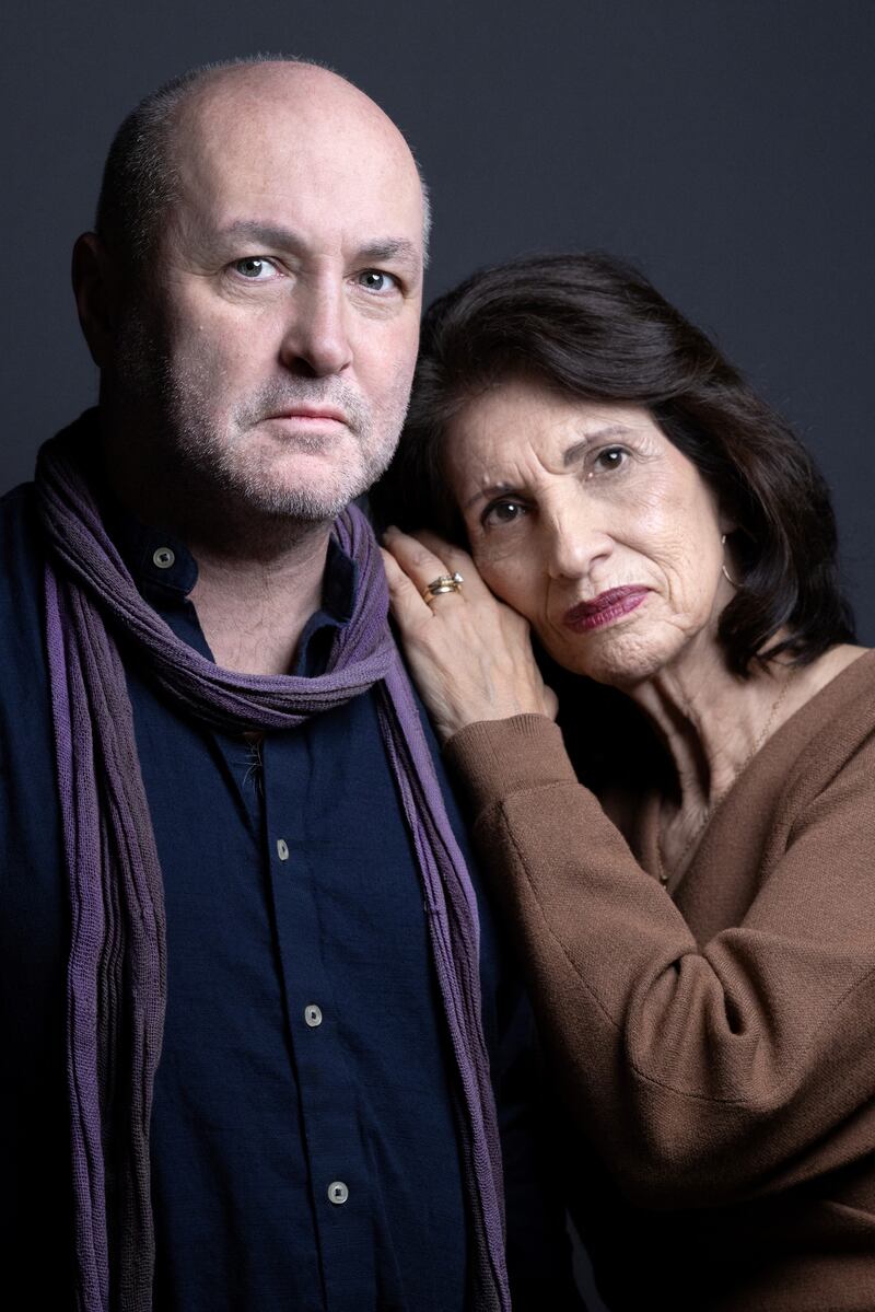 Author Colum McCann and Diane Foley, mother of the late war journalist James Foley. Photograph: Joel Sagat/AFP via Getty Images