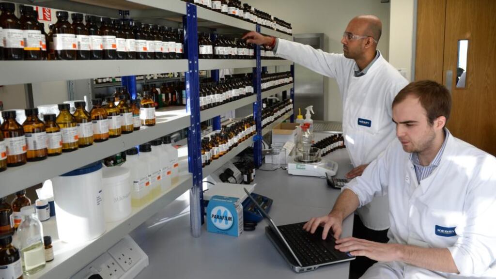 Keery Group staff in the Beverage & Sweet Flavour creation lab at the comapny’s innovation centre, in Millennium Park, Naas, Co. Kildare.Photographer: Dara Mac Dónaill /Irish Times