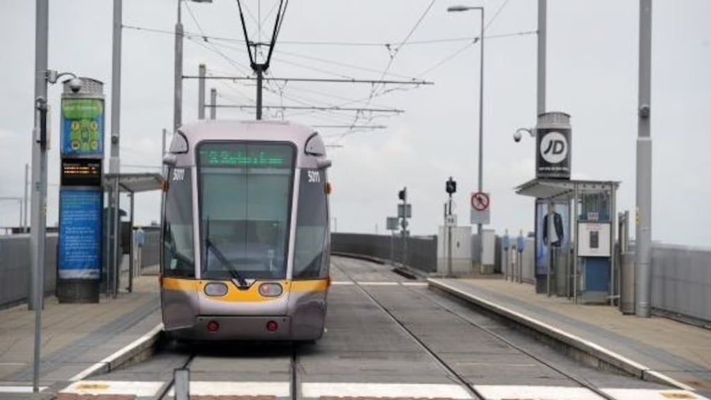 The presence of infrastructure like the Luas, pictured here at Bride’s Glen, has fed into the council’s aspiration to establish  ‘10 minute neighbourhoods’ Photograph: Aidan Crawley