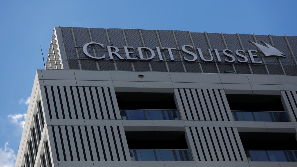 Credit Suisse increased bonuses by 6 per cent despite heavy losses at Switzerland’s second-biggest bank. Photograph: Kacper Pempel/Reuters
