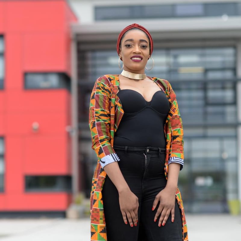 Christelle Bekcombo, at teacher at Le Chéile secondary school in Tyrellstown, Dublin. Photograph: Dara Mac Dónaill