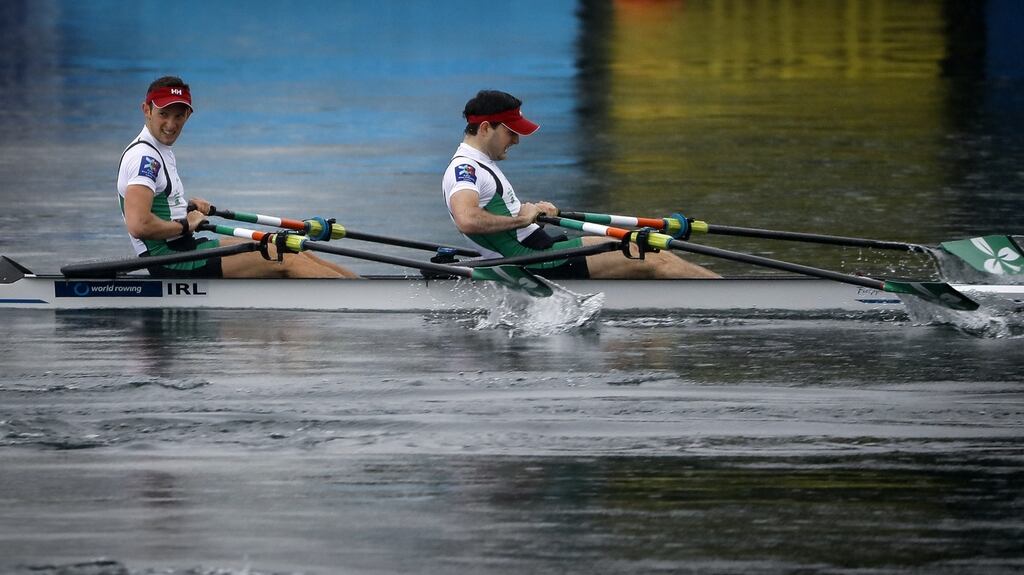 Paul O’Donovan and Gary O’Donovan were in action at the Sydney International Rowing Regatta on Tuesday. Photograph: Inpho