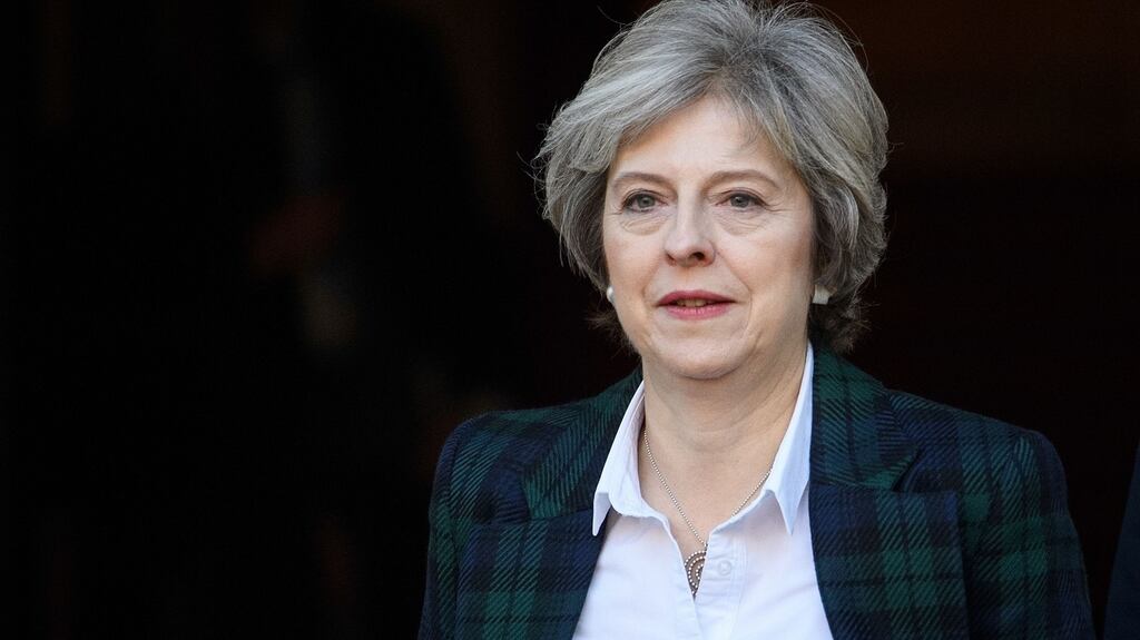 British Prime Minister Theresa May leaves Lancaster House in London on January 17, 2017, where she made a speech on the government’s plans for Brexit. AFP PHOTO / POOL / Leon Neal