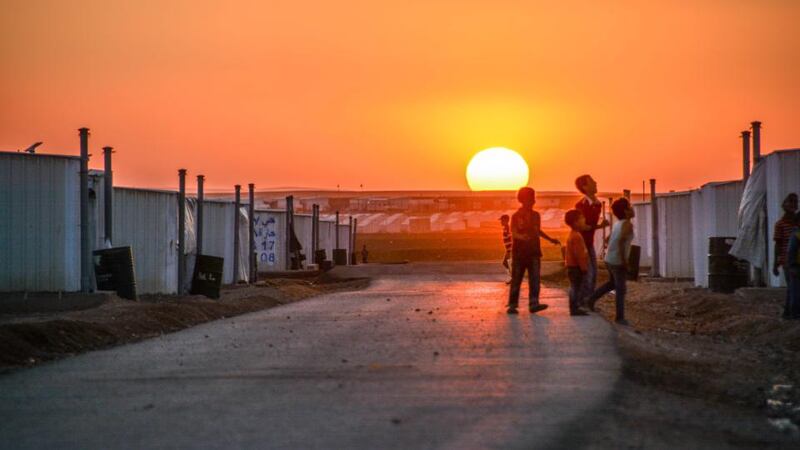 Azraq refugee camp in Jordan. Photograph: UNHCR/ M Hawari/ Ruadhán Mac Cormaic
