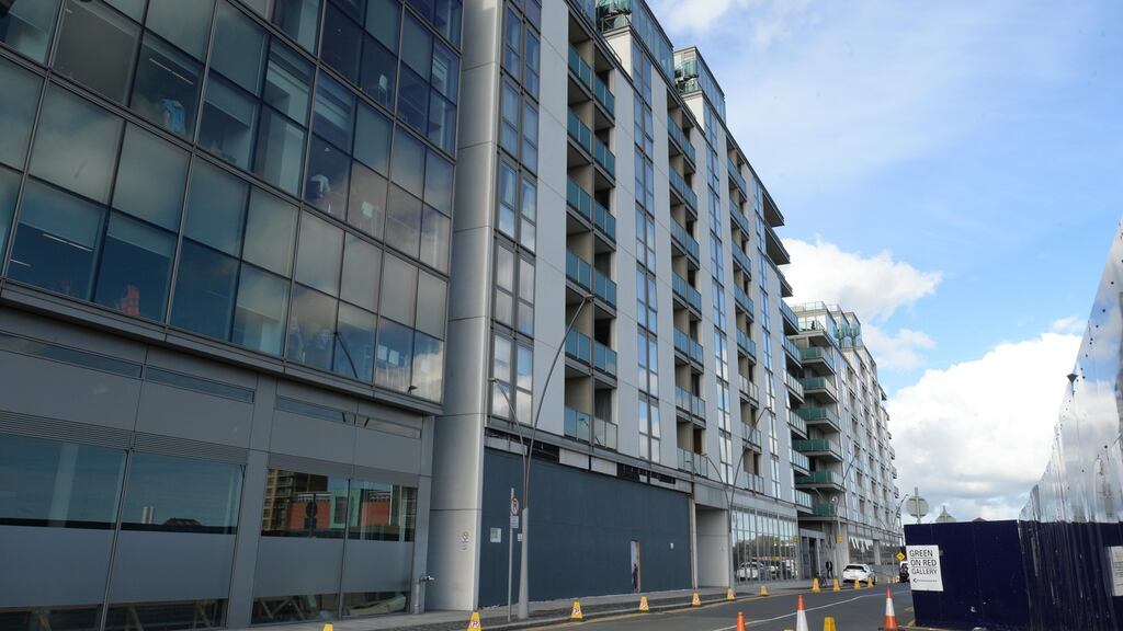 The Spencer Dock Apartments, Dublin. In a letter issued to all 623 apartments, Indigo Property Management told its estimated 2,000 residents that renting out their apartments on sites such as Airbnb breaches residential agreements. Photograph: Brenda Fitzsimons/The Irish Times